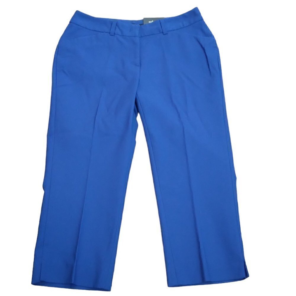 NWT Rafaella | Women's Curvy Fit Slim Leg Crop Ankle Pant Blue | Size 8